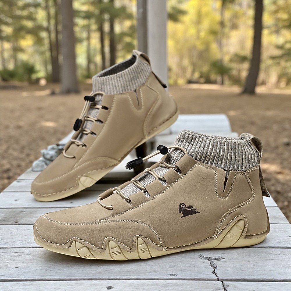 Lässige Herren-Sneakers mit gestricktem Sockenkragen und rutschfester Sohle, bequeme Outdoor-Wanderschuhe für den täglichen Stadtgebrauch 2026 - $46.99 –P1