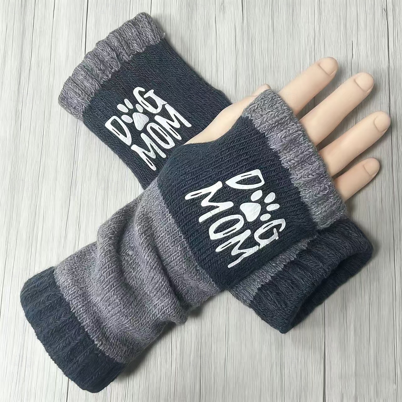 Women's 1 Pair Fingerless / Knitted Gloves Streetwear / Outdoor Gloves - Print Print 2026 - $16.99 –P5