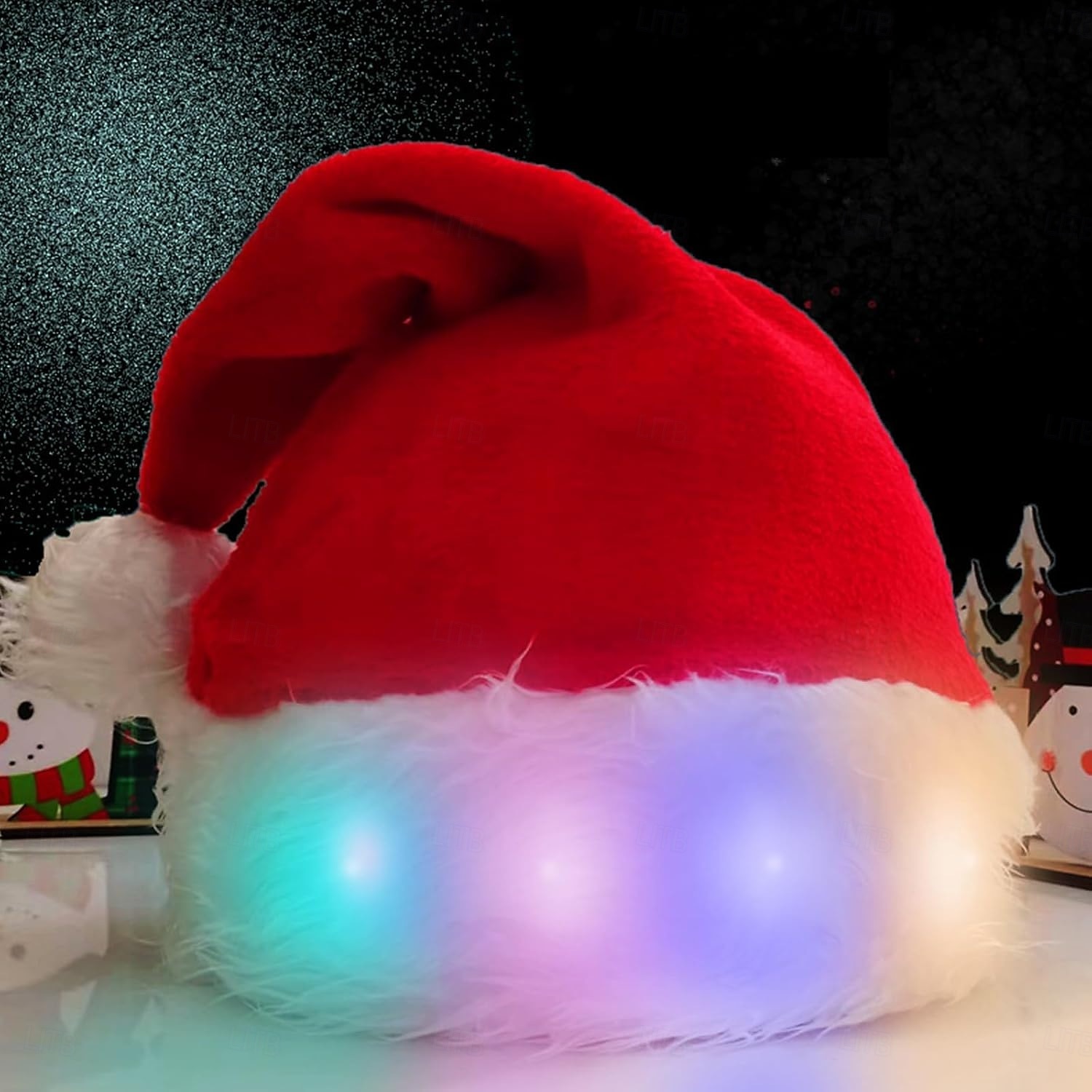 Christmas LED illuminated Christmas hat with colorful warm light for adults and children, Christmas party decoration props 2025 - CAD $11.99 –P7