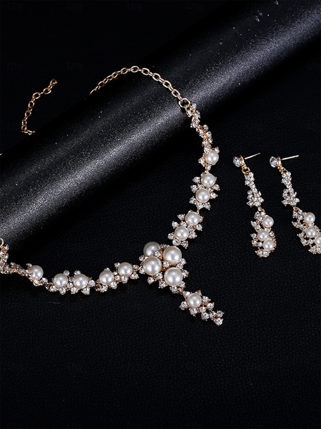 Conjunto de colar e brincos de pérolas e strass feminino, joias vintage elegantes para bailes de gatsby, casamentos &festas noturnas de 2026 por $18.99 –P3