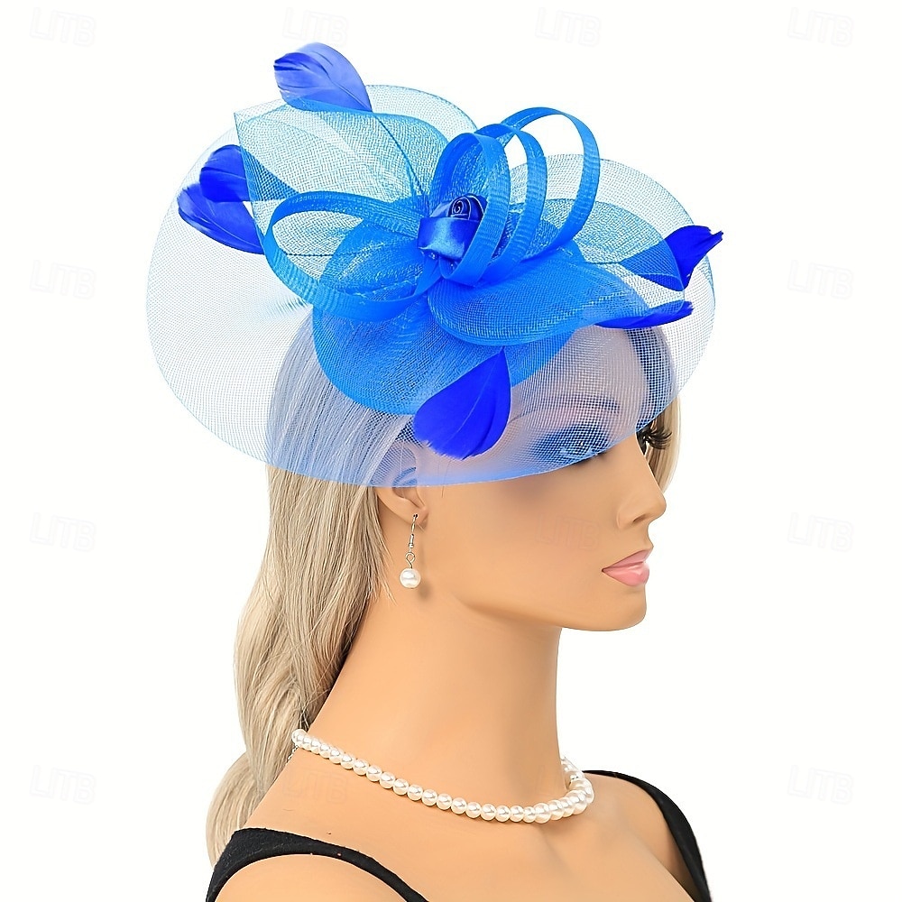 fascinators Fjær Fedora Bryllup Aftenselskap Te Fest Kentucky Derby Hesteløp Elegant Årgang søt stil Med Fjær Hodeplagg Hodeplagg 2025 - $14.99 –P4