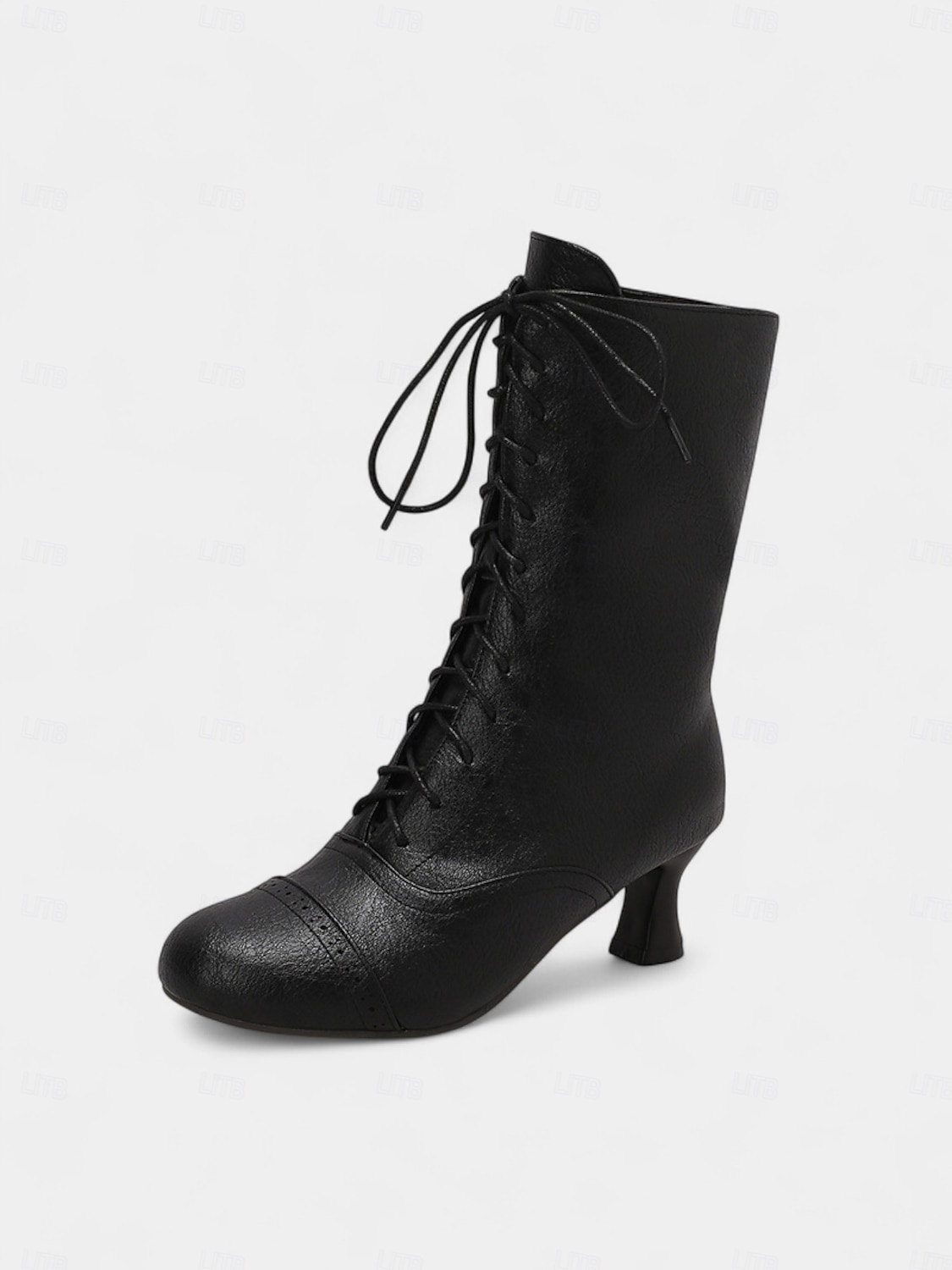 Женские коричневые ботильоны из искусственной кожи в эдвардианском стиле со шнуровкой, винтажные полусапожки на среднем каблуке 1950-х годов для костюмированных выступлений, театра и повседневной носки в стиле ретро 2026 - $59.99 –P9