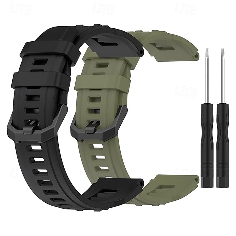 2 Pachete Bandă de ceas inteligent Compatibil cu Amazfit T-Rex Ultra Ceas inteligent Curea cu Instrumentul de îndepărtare Ajustabil Închidere clasică Banderolă Sport Înlocuire Brăţară 2026 - $16.99 –P2