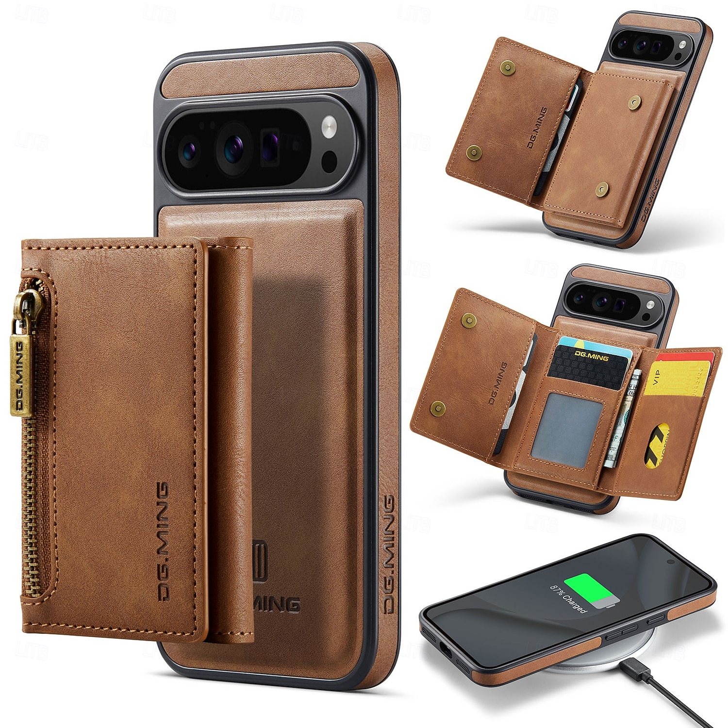 Phone Case For Google Pixel 10 Pro XL Pixel 10 Pro Pixel 9 Pro Pixel 9 Pro XL Pixel 8 Pro Pixel 8 Pixel 9 Back Cover Shockproof Retro TPU PC PU Leather 2025 - $19.99 –P1