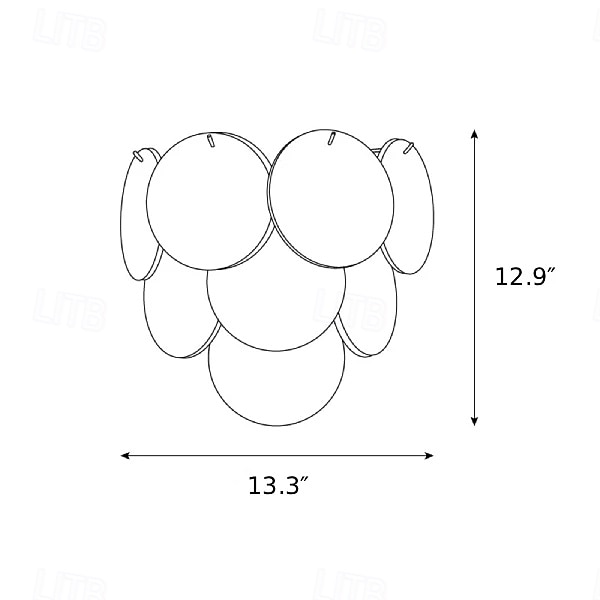 настенный светильник с дисками из розового муранского стекла 2025 - $245.59 –P5