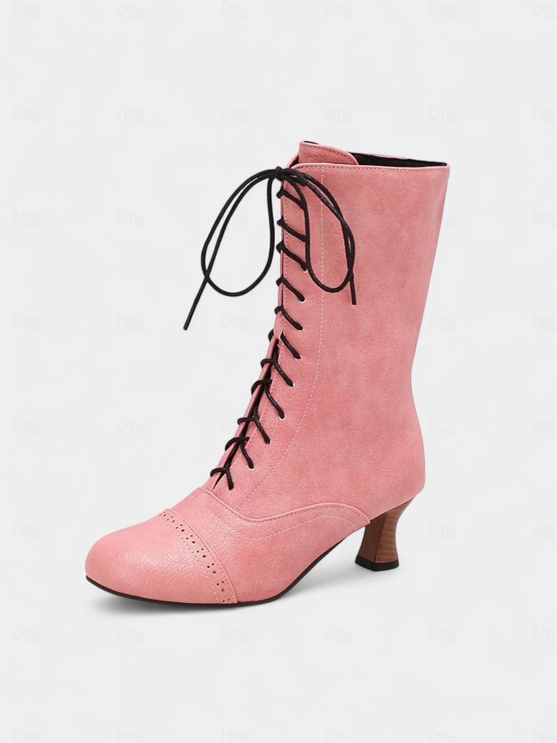 Женские коричневые ботильоны из искусственной кожи в эдвардианском стиле со шнуровкой, винтажные полусапожки на среднем каблуке 1950-х годов для костюмированных выступлений, театра и повседневной носки в стиле ретро 2026 - $59.99 –P6