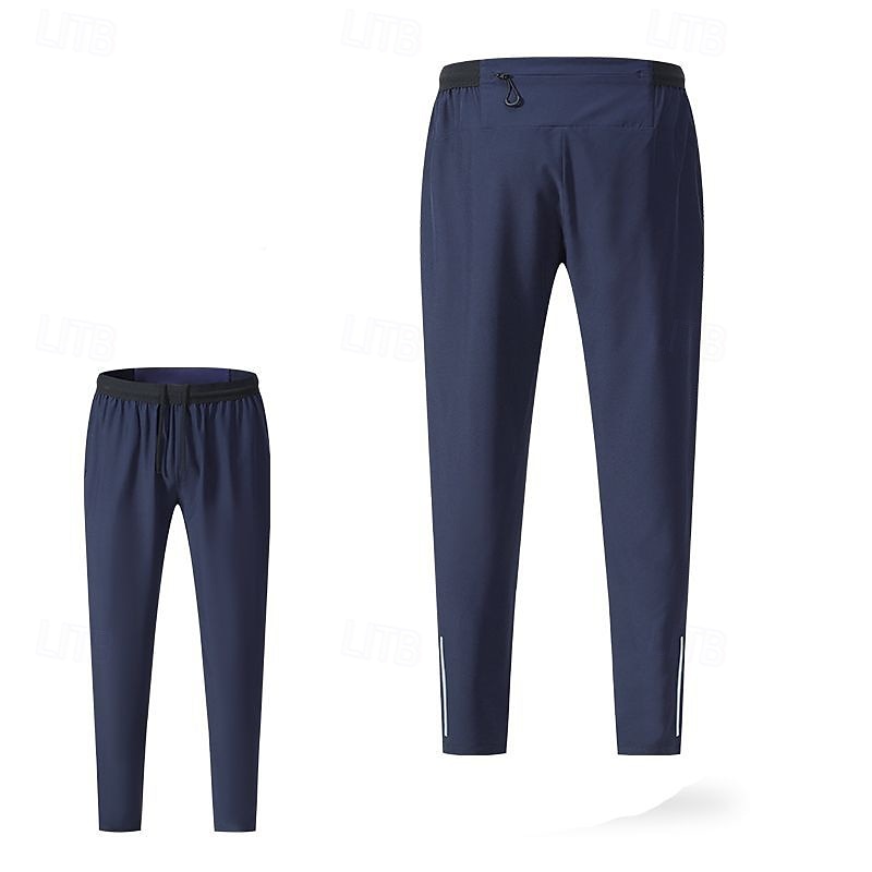 Homens Calças de moletom com punhos calças esportivas Banda Refletora Bolso com zíper Cintura Alta Calças Ginásio Roupa Esportiva Dar certo Primavera Outono Elástico Respirável Academia Exercite-se de 2026 por $31.99 –P4