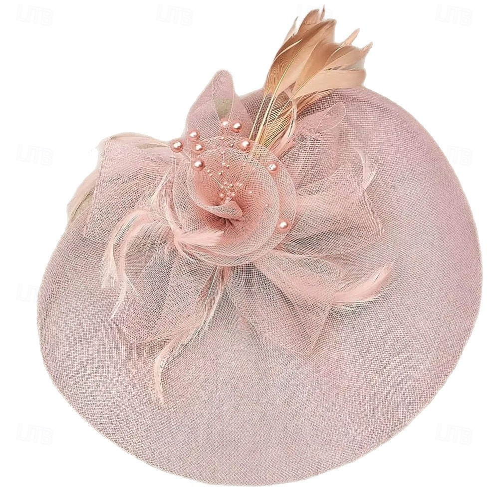 Fascinators Fabric Feathers Fedora Hat Wedding Tea Party Horse Race Cocktail Elegant Vintage Lady With Feather Headpiece Headwear 2026 - $16.49 –P1