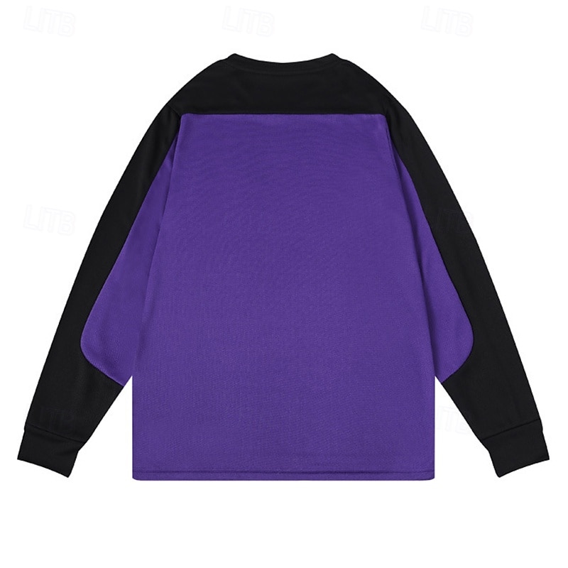 Homens Bloco de cor Camisa de treino Blusa de corrida Primavera & Outono Manga Longa Roupa Esportiva Academia Corrida Ginástica Preto Amarelo Roxo Roupa de esporte Roupas Esportivas de 2026 por $13.99 –P5