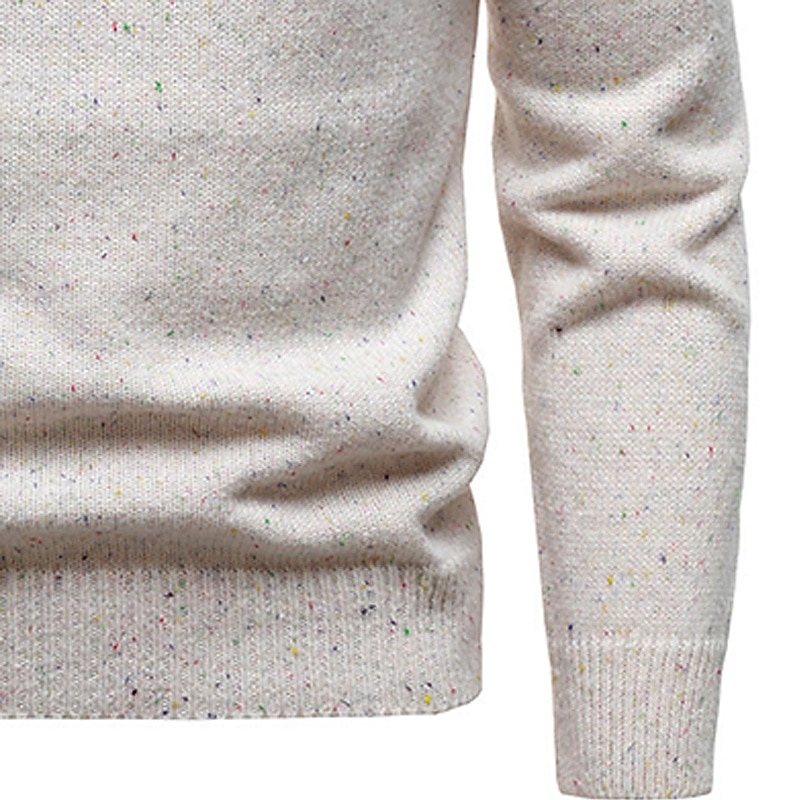 Men's Sweater Pullover Sweater Jumper Ribbed Knit Regular Tops 2 in 1 Knitted Plain High Neck Knitwear Contemporary Casual Daily Wear Clothing Apparel Fall & Winter Black Light Grey M L XL 2026 - $43.99 –P8