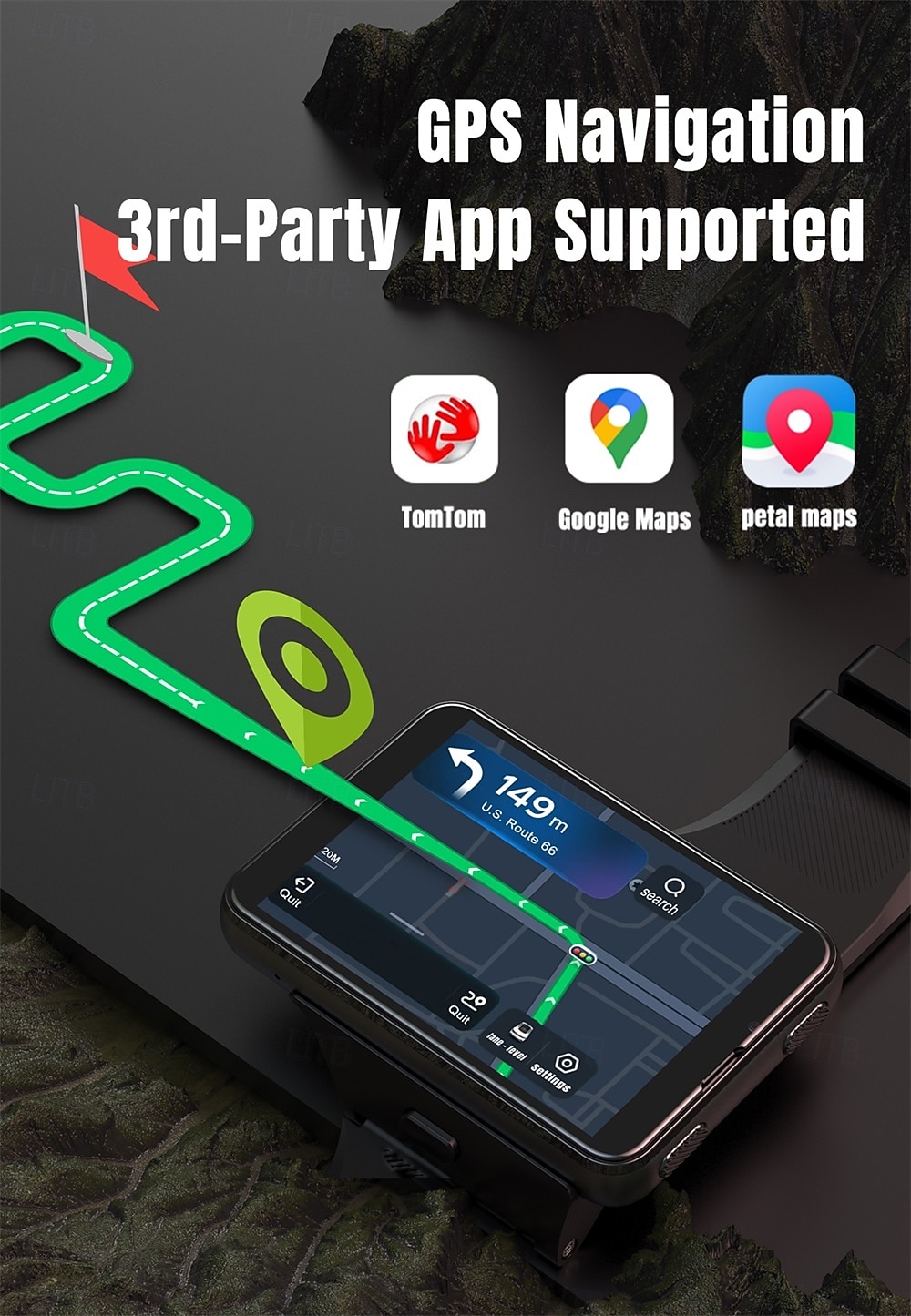 2025年 APPLLP Max スマートウォッチ 2.88 インチ スマート·ウォッチ スマートウォッチ電話 4G LTE ブルートゥース 歩数計 睡眠サイクル計測器 座りがちなリマインダー と互換性があります Android iOS 女性 男性 GPS 長時間スタンバイ ハンドフリーコール IPX-5  コレクション – $224.89 –P9