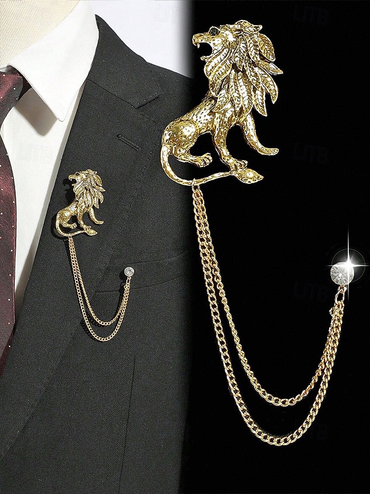 Miesten jouluinen rintaneula, jossa peura-, lohikäärme-, leijona- ja kruunuaiheet, metalliseosmateriaalia, juhlavia asusteita juhliin ja lahjoihin, useita kuvioita 2026 - $11.99 –P2