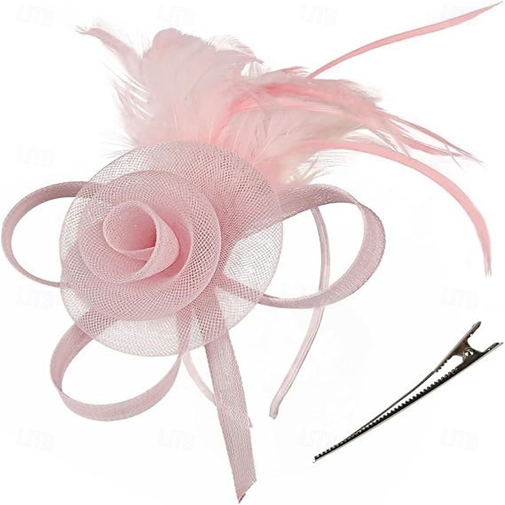 Fascinators Feathers Fedora Hat Wedding Tea Party Horse Race Cocktail Elegant Vintage With Feather Headpiece Headwear 2026 - $16.49 –P9