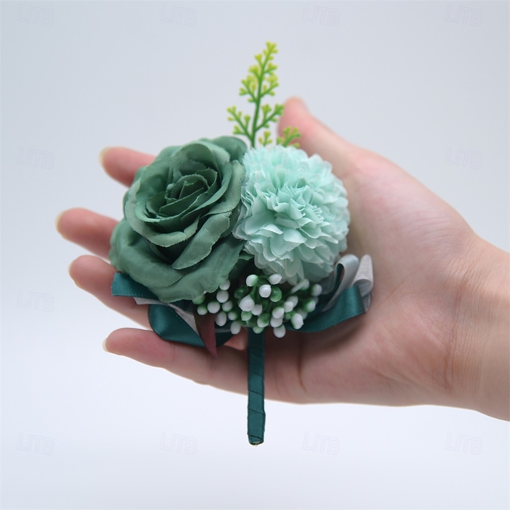 Fiori da polso da sposa Fiore all'occhiello Matrimonio / Evento / Festa Tessuti Floreale del 2026 a $17.49 –P12