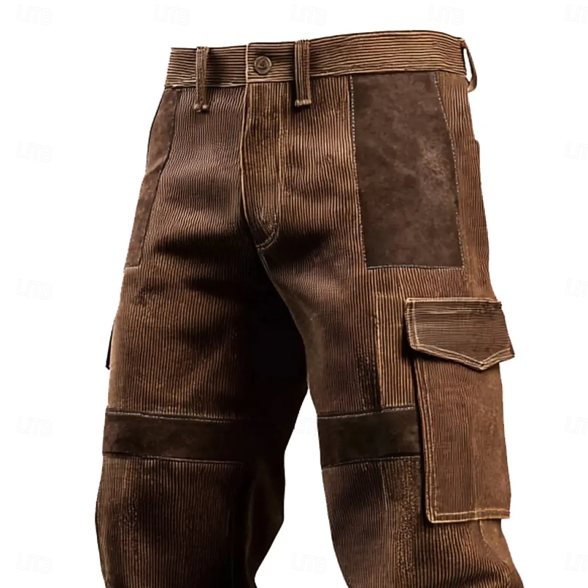 Homme Pantalons Cargo Pantalon cargo Pantalon en velours côtelé Pantalons de Travail Pantalon en daim Patchwork Multi-poches Jambe Droite Uni Évacuation de l'Humidité Respirant Longueur complète de 2025 ? $29.99 –P2