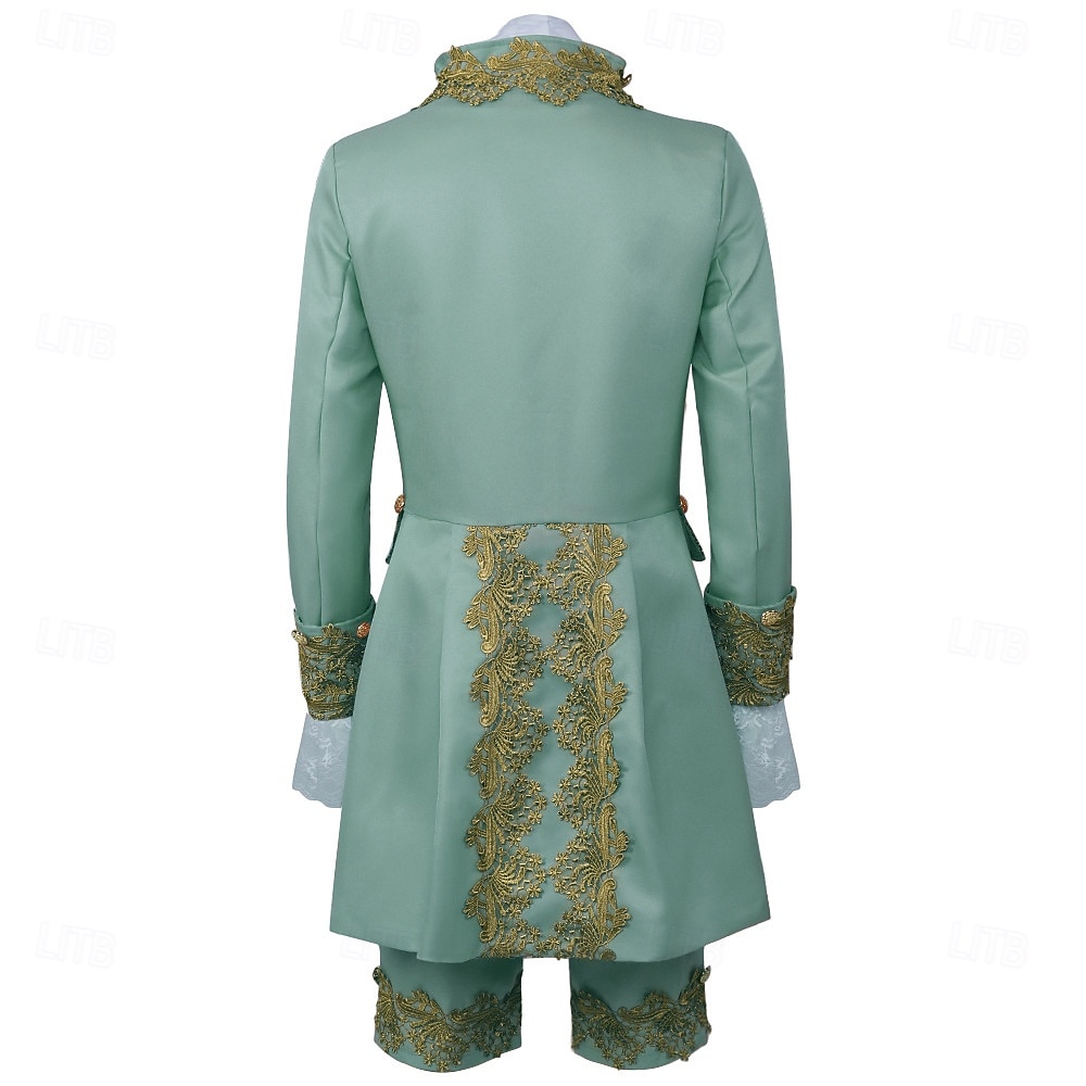 Rococo Baroque Victorian Outfits Fancy Dress Men's Royal Halloween Carnival Performance Party Masquerade Adults' Coat Pants Collar All Seasons 2026 - AED 502 –P11