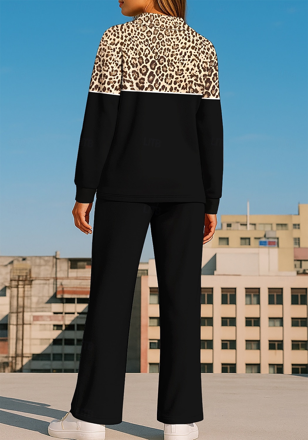 Femmes Sweat-shirt Ensemble Survetement Jogging Pantalon Cordon de serrage Avec Poches Léopard Veste et Pantalon de Jogging Ensemble de vêtements de sport Vêtements d'intérieur Été Printemps Automne de 2026 ? $44.99 –P2