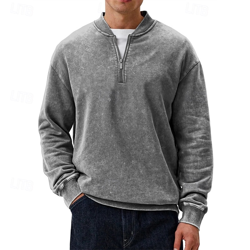 Per uomo Maglia Felpa con zip corta Nero Rosso Blu marino Verde scuro Viola Mezza zip Semplice Zip a un quarto Sport & Outdoor Quotidiano Ferie Poliestere Streetwear Essenziale Casual Primavera del 2026 a $22.99 –P4