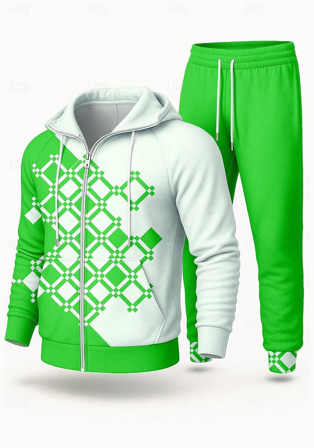 Ανδρικά Φούτερ με Κουκούλα Φόρμα Φόρμα 2 τεμαχίων Κορδόνι Κουμπώσου Γεωμετρικό Ρούχα σύνολα Φθινόπωρο Χειμώνας Μπλε Πορτοκαλί Επάγγελμα Για Υπαίθρια Χρήση Ταξίδια Ελαφρύ Μοντέρνα Μακρυμάνικο 2026 - $47.99 –P4