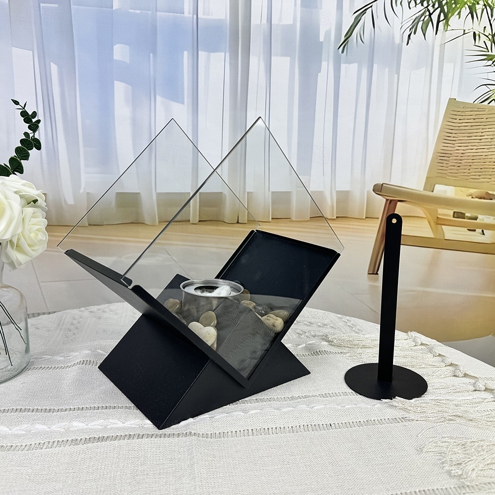 timanttimainen pöytälevyllä varustettu tulisija, kannettava pöytälevyllä varustettu takka, puhdas palaminen, bioetanolitakka, tuuletusaukoton takka sisä- ja ulkotiloihin, terasseille, juhliin ja 2026 - $92.99 –P13