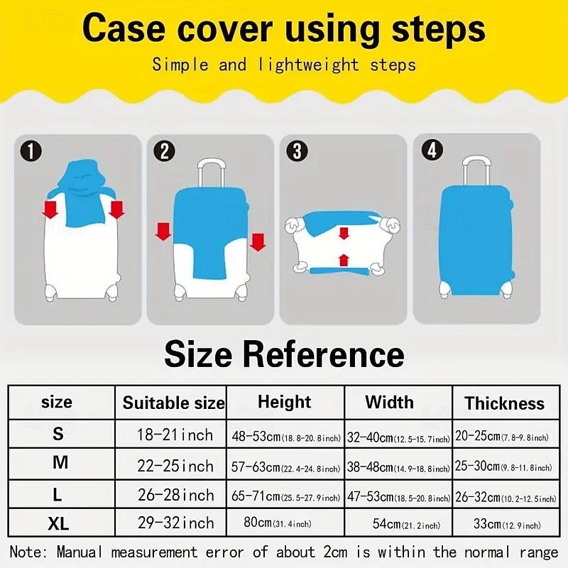 Capa protetora elástica para mala de viagem com estampa inspirada no oceano. de 2025 por $17.99 –P1