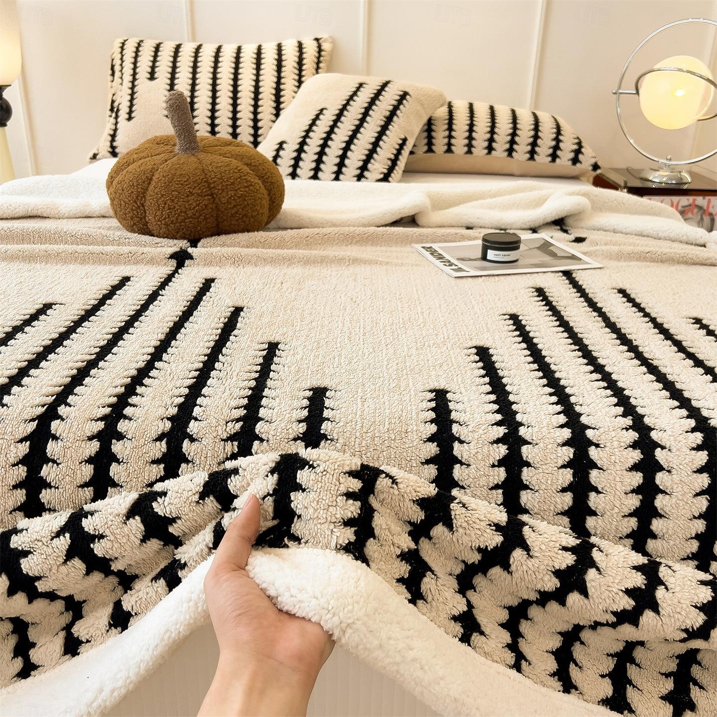 Gruby, ciepły flanelowy koc dwustronny, miękki polarowy, do biura, łóżka, sofy, klimatyzacji 2026 - $23.99 –P4