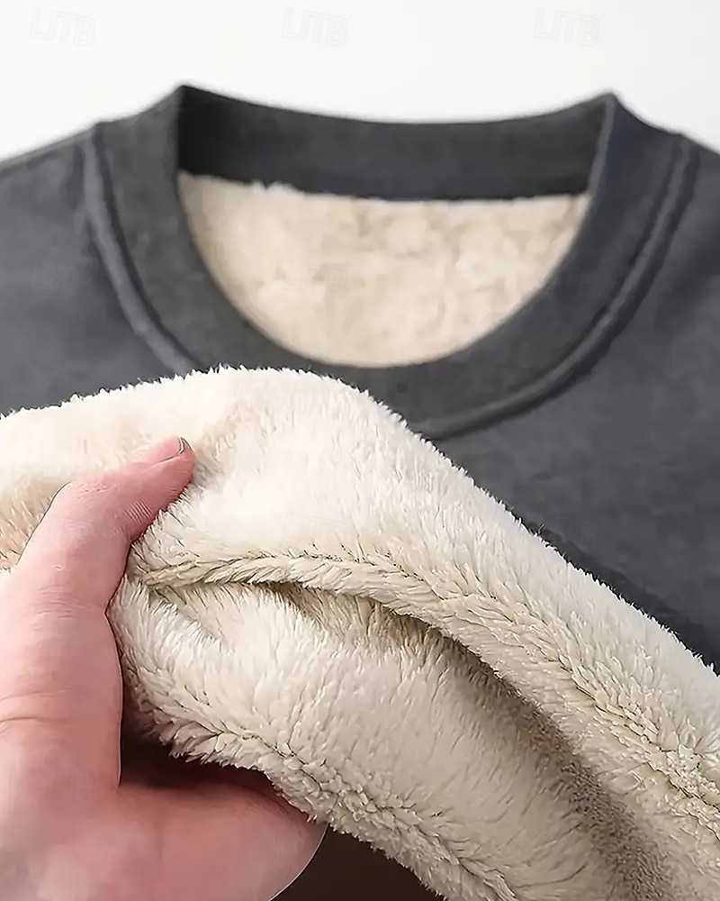 Homens Cor Sólida Moletom de lã Lounge Top Outono/Inverno Grossa Manga Longa Roupa Esportiva A Prova de Vento Quente Academia Equitação Corrida Exercite-se Ioga Preto Branco Amarelo Roupa de esporte de 2026 por $28.99 –P12
