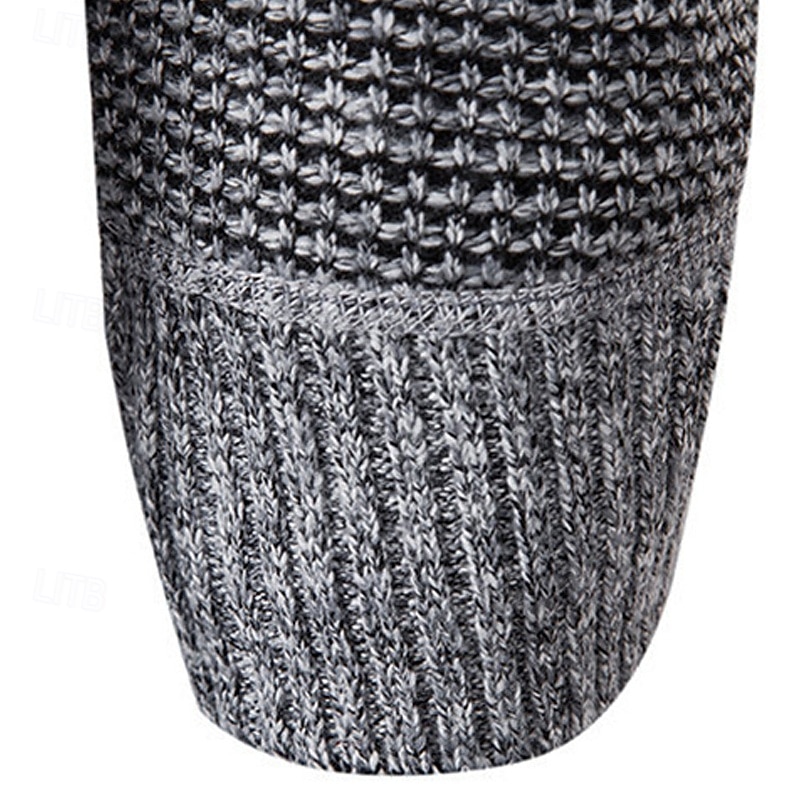 Męskie Sweter Rozpinany Przycięty sweter Sweter z zamkiem Sweter z dzianiny Prążkowany Robić na drutach Zwykłe topy Niejednolita całość Kieszeń Równina Kołnierz stawiany Moda Klasyczny Urlop Dzienne 2025 - $35.99 –P17