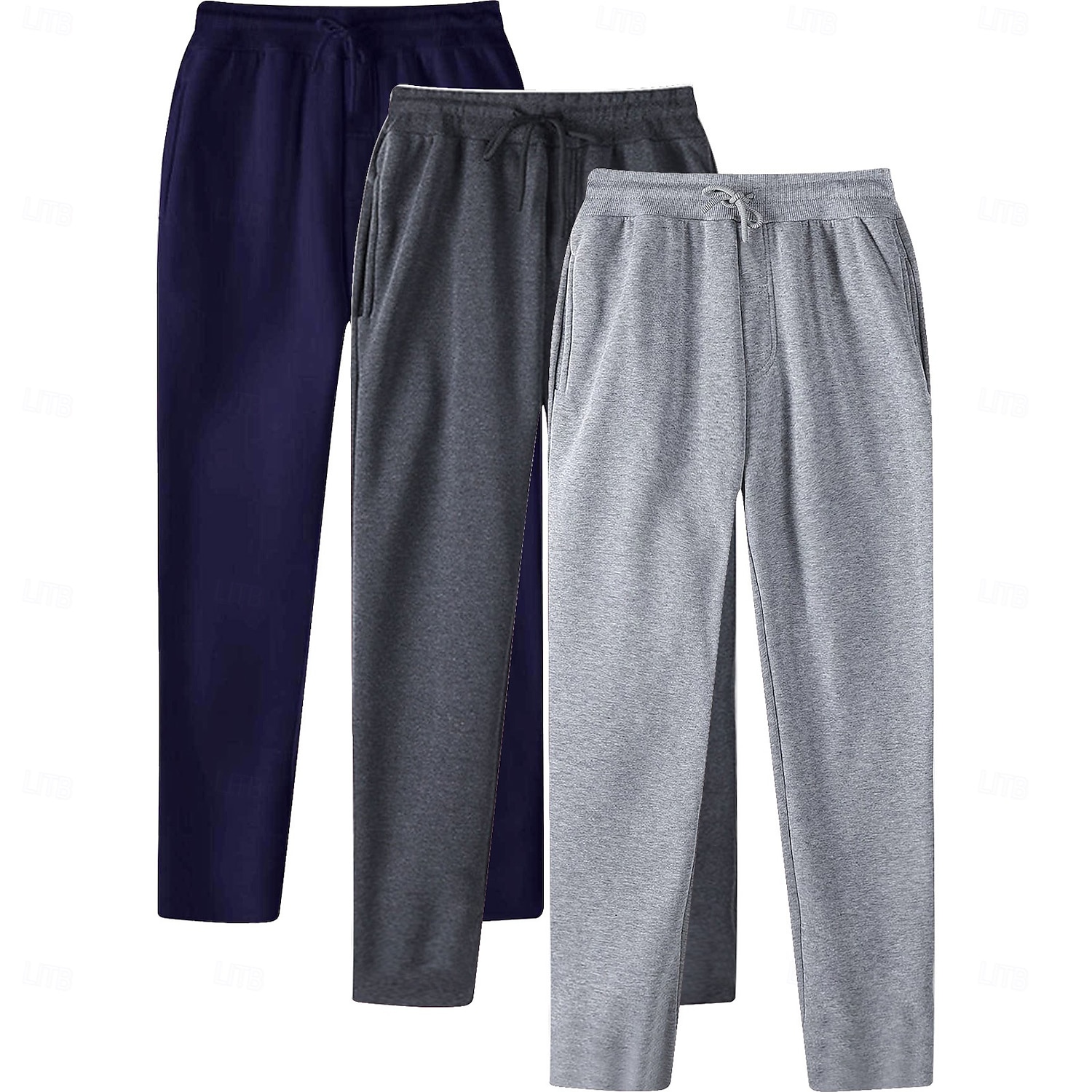 2025年 男性用 スウェットパンツ フリースパンツ ズボン ストレートレッグスウェットパンツ オープンボトムスウェットパンツ ドローストリング 弾性ウエスト マルチパック 平織り 高通気性 全長 アウトドア カジュアル 日常 ファッション ストリートファッション 1 2 マイクロエラスティック  コレクション – $29.99 –P8