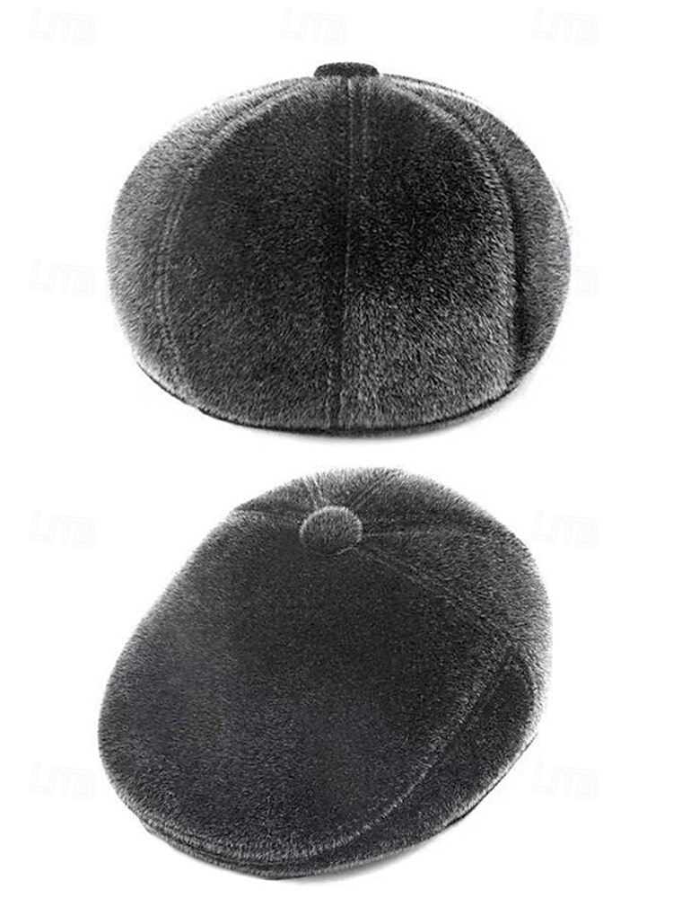 Voor heren Fedora Hoed Zwart Donker Grijs Polyesteri Nepbont Warm Vintage Stijlvol Herfst Winter 2026 - $9.99 –P9