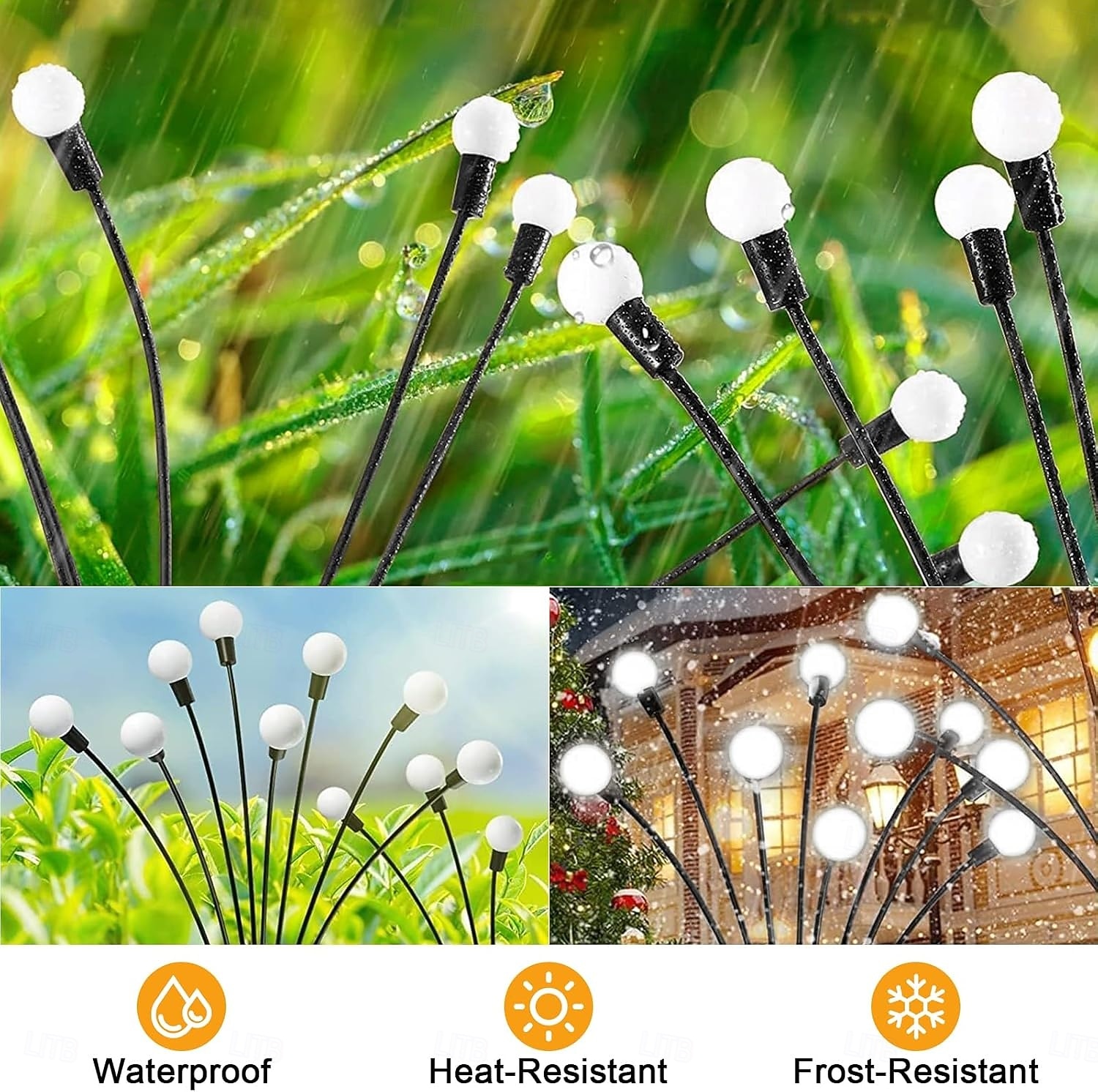 6 в 1 Уличный солнечный водонепроницаемый светлячок Вставной свет 48LED Прожекторы для двора Сад Лужайка Дорожка Парк Атмосфера Декорация Свет Ландшафтный свет 8 функций Дистанционное управление 2026 - $43.99 –P3