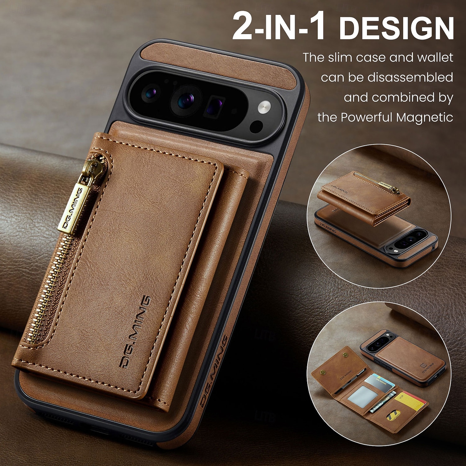 Phone Case For Google Pixel 10 Pro XL Pixel 10 Pro Pixel 9 Pro Pixel 9 Pro XL Pixel 8 Pro Pixel 8 Pixel 9 Back Cover Shockproof Retro TPU PC PU Leather 2025 - $19.99 –P3
