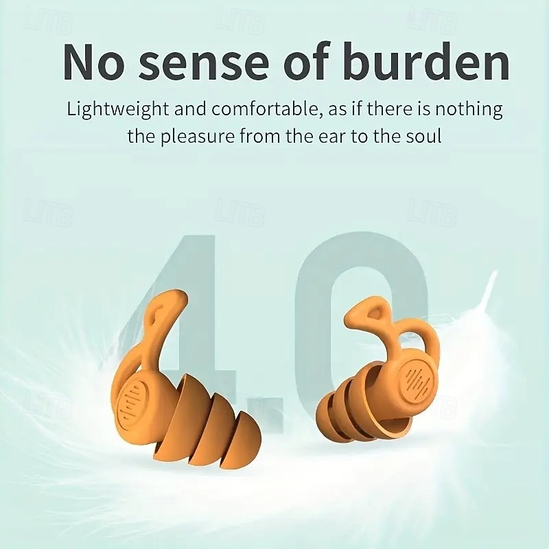 Újrahasználható szilikon füldugók Zajcsökkentő alváshoz füldugók Kényelmes, puha hallásvédelem horkoláshoz, úszáshoz és csendes éjszakai pihenéshez 2026 - $10.49 –P10