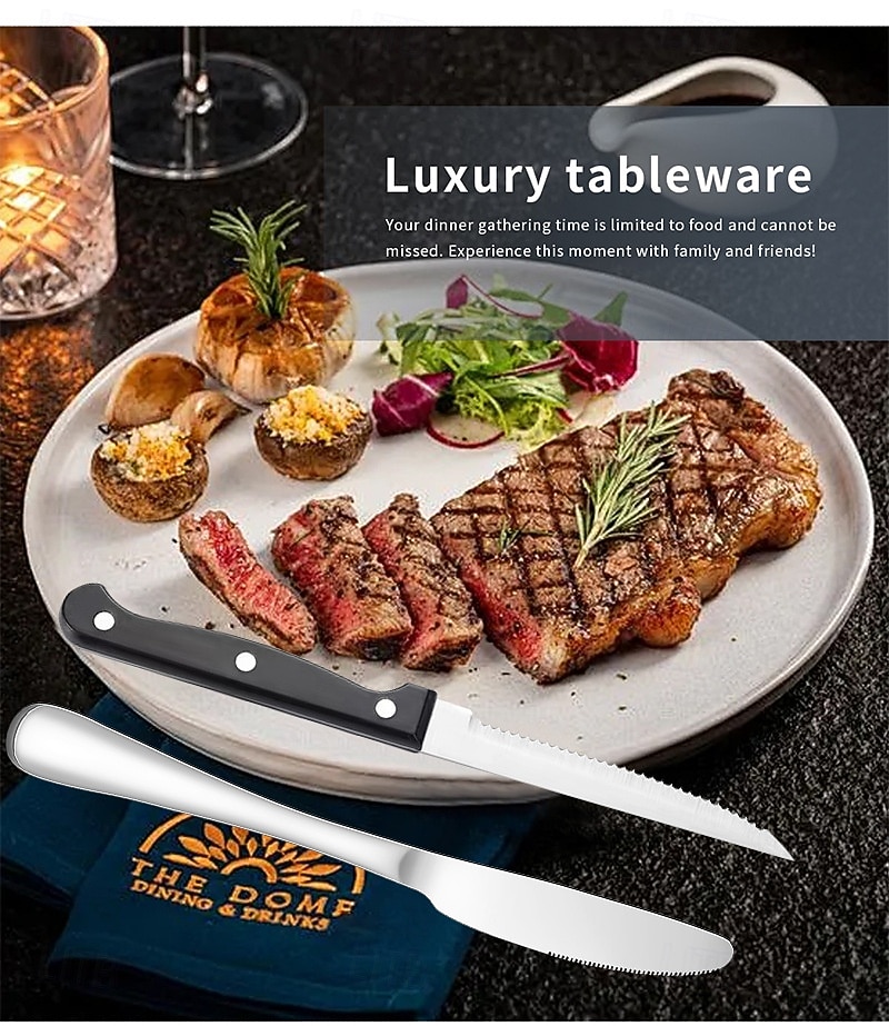 Set di posate natalizie in acciaio inox da 24 pezzi, coltello, forchetta, cucchiaio, stoviglie, utensili da cena occidentali, set regalo per le feste di Natale del 2026 a $25.99 –P5
