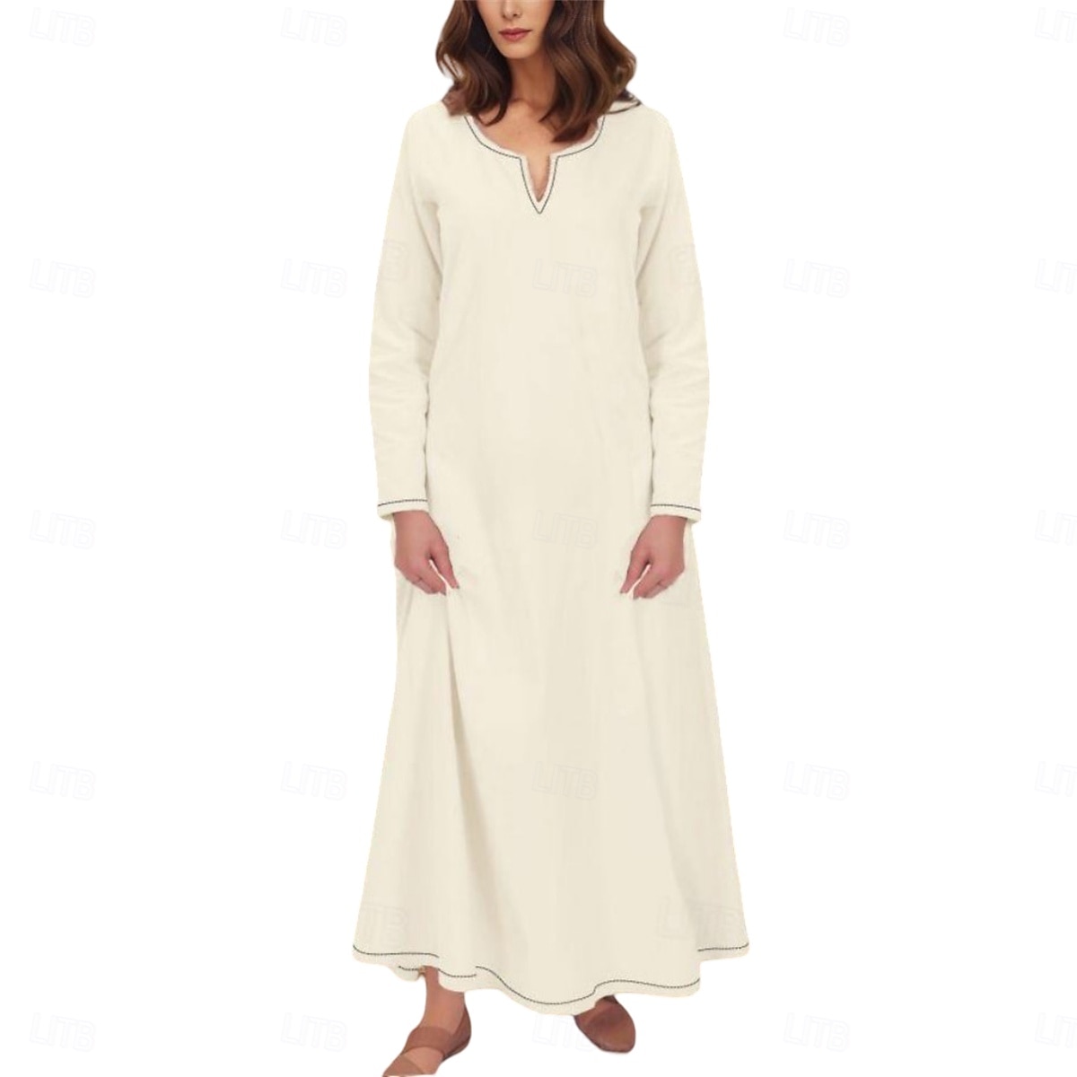 γυναικεία μεσαιωνική ποδιά βίκινγκ φόρεμα με δεμένη πλάτη τουνίκ σετ φόρεμα 2 τμχ για larp ren faire αποκριάτικο φόρεμα για πάρτι της αναγέννησης 2026 - $77.99 –P9