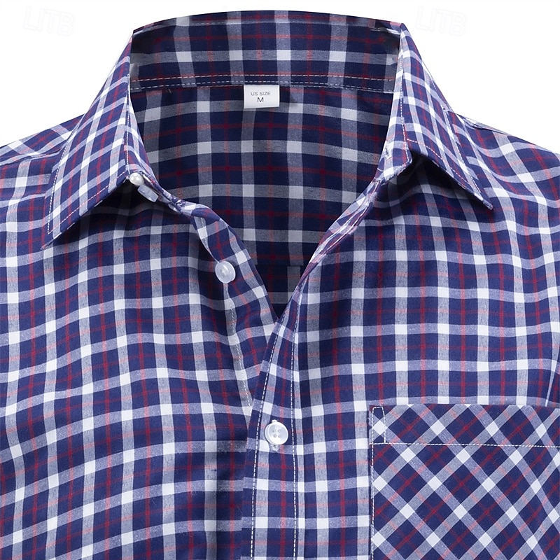 Bărbați Cămașă Cămașă de Costum Camașă cu nasturi Plisat Nuntă Zilnic Bleumarin Albastru piscină Gri Deschis Manșon Lung Răsfrânt Primăvară Toamnă Îmbrăcăminte Buzunar frontal 2025 - $28.99 –P4