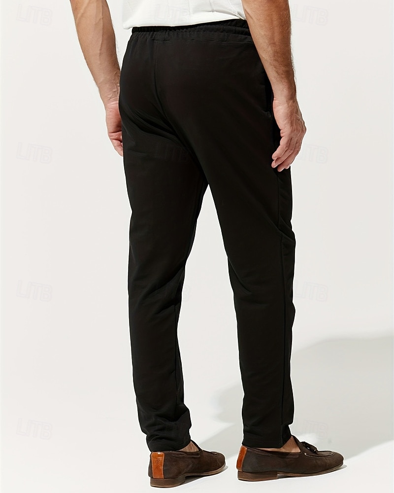 Herre Joggebukser Bukser Plisserte bukser Snorer Lomme Elastisk midje عادي Komfort Sport & Utendørs Daglig Mote Fritid Svart Grå Mikroelastisk 2025 - $32.99 –P7