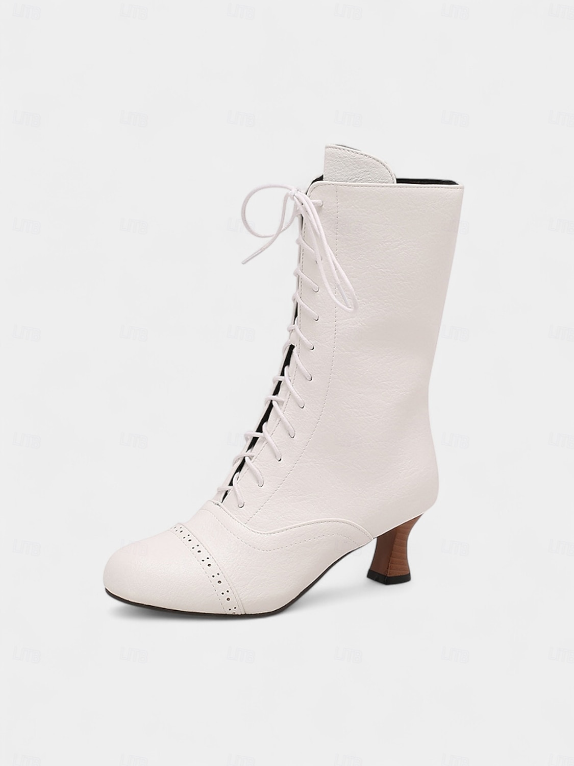 Женские коричневые ботильоны из искусственной кожи в эдвардианском стиле со шнуровкой, винтажные полусапожки на среднем каблуке 1950-х годов для костюмированных выступлений, театра и повседневной носки в стиле ретро 2026 - $59.99 –P5