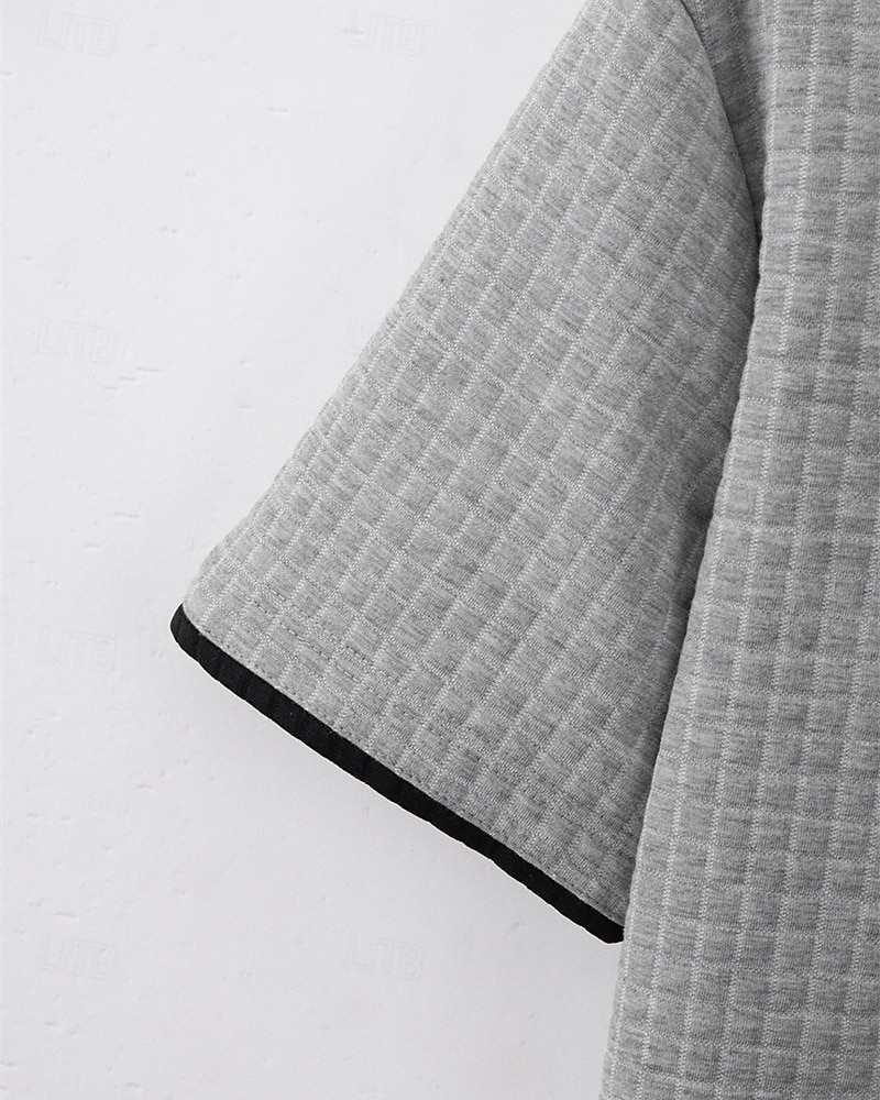 Per uomo Polo Polo con zip a un quarto Abbigliamento quotidiano Data Zip a un quarto Manica Corta Moda Essenziale Semplice Jacquard Cerniera Estate Vestibilità regolare Nero Bianco Blu marino del 2026 a $21.99 –P6