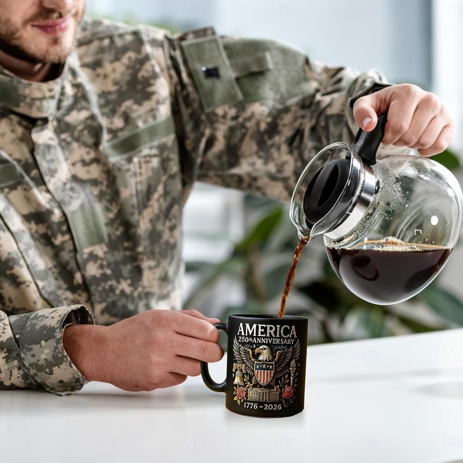 Caneca comemorativa do 250º aniversário dos EUA, caneca de cerâmica de 11 onças para café comemora o 250º aniversário dos Estados Unidos, a águia e a bandeira simbolizam o decorador patriótico, de 2026 por $22.99 –P3