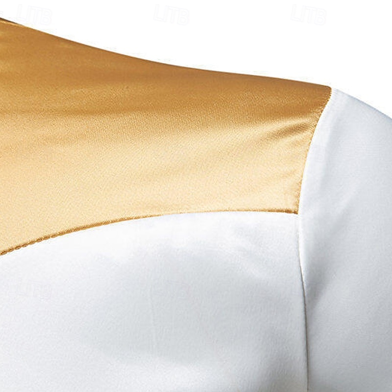 Per uomo Camicia Camicia in raso Camicia elegante Camicia casual Camicia con Bottoni Camicia da Ballo Blocco di colori Formale Matrimonio Nero Bianco Vino Blu marino Manica Lunga Bavero Primavera del 2025 a $23.99 –P2