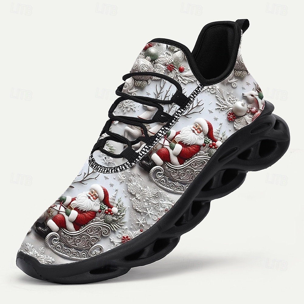 Herrsneakers med renskinn – roliga och festliga, bekväma sneakers för avslappnade utflykter och julfirande 2026 - $34.99 –P2