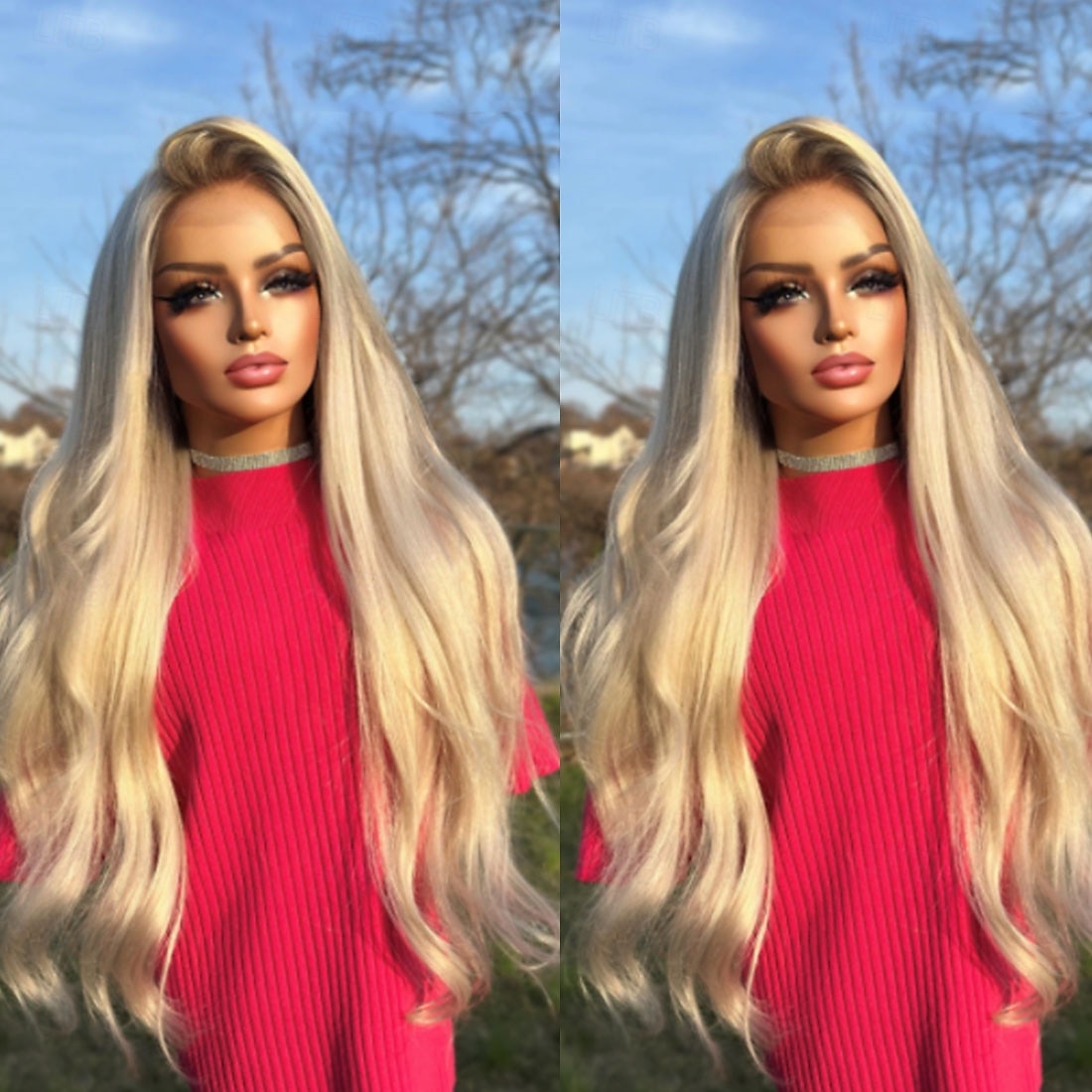 Remy Human Hair 5x5 Closure 13x4 Lace Front Wig Free Part Brazilian Hair Wavy Blonde Wig 130% 150% Density Ombre Hair Natural Hairline 100% Virgin Glueless Pre-Plucked For Women Long Human Hair Lace 2026 - $333.19 –P3