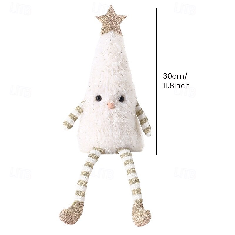 Joulukuusi pehmolelu koriste, söpö pehmolelu joulukuusenukke pöytäkoriste, juhlava koti &juhlakoristeiden esittelyhahmo 2025 - $10.99 –P1