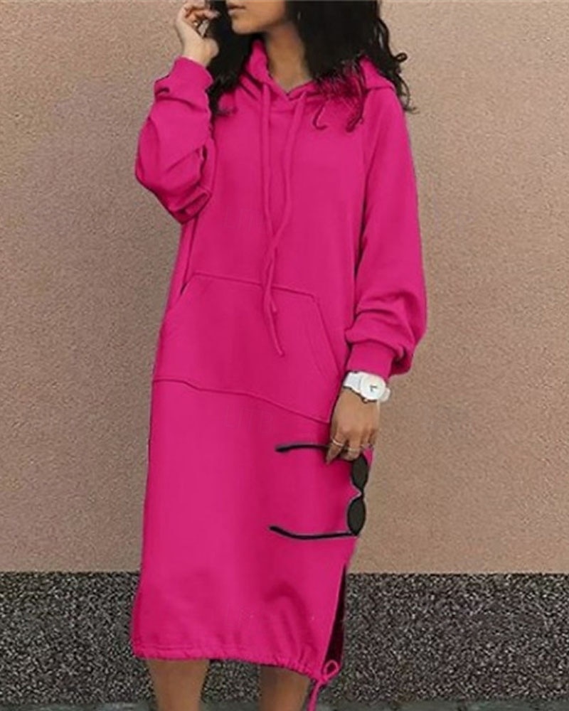 Жен. длинное платье платье макси Платье с капюшоном Повседневное платье Зимнее платье Элегантный стиль Мода Современное Повседневные на открытом воздухе Зимнее платье Свободное облегание 2026 - $25.99 –P8