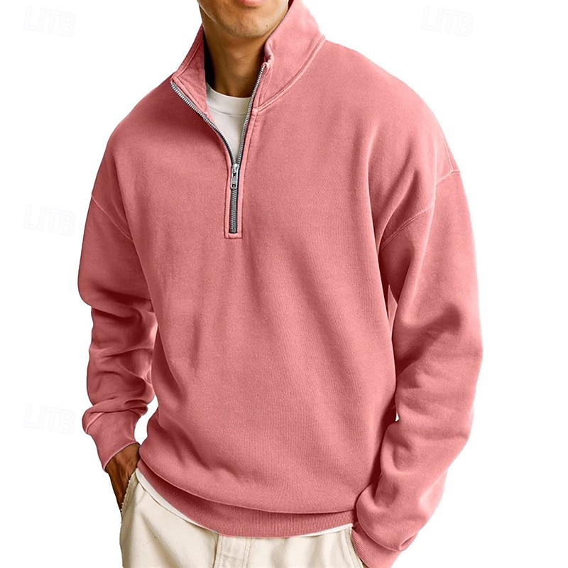 Homens Moletom Estacionar Moletom com zíper Azul Claro Colarinho Clerical Meio Zíper Tecido Zíper Casual Diário Desportos e Ar livre Roupa de rua Legal Roupa de Esporte Primavera & Outono Roupa de 2026 por $28.99 –P10