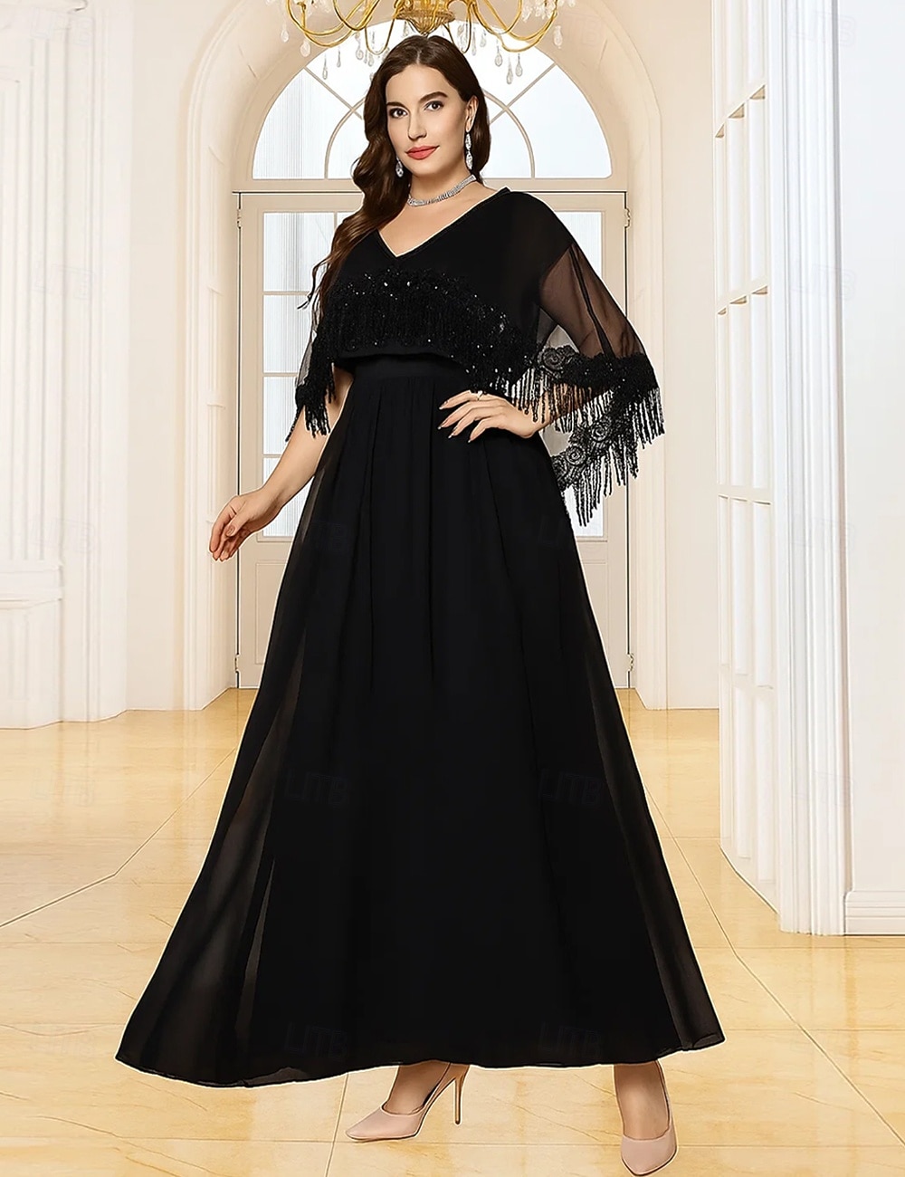 vintage plus size mother of the bride dresses Amazon.com: Linsdress Sheath/Column Elegant Dress Wedding Guest Dress Forma Wedding Party Gown Evening Dress V Neck Knee Length Satin Ruching Sash/Ribbon 2024 Yellow while graceful cape sleeves frame the shoulders with understated glamour A-Line Floor Length Wedding Guest