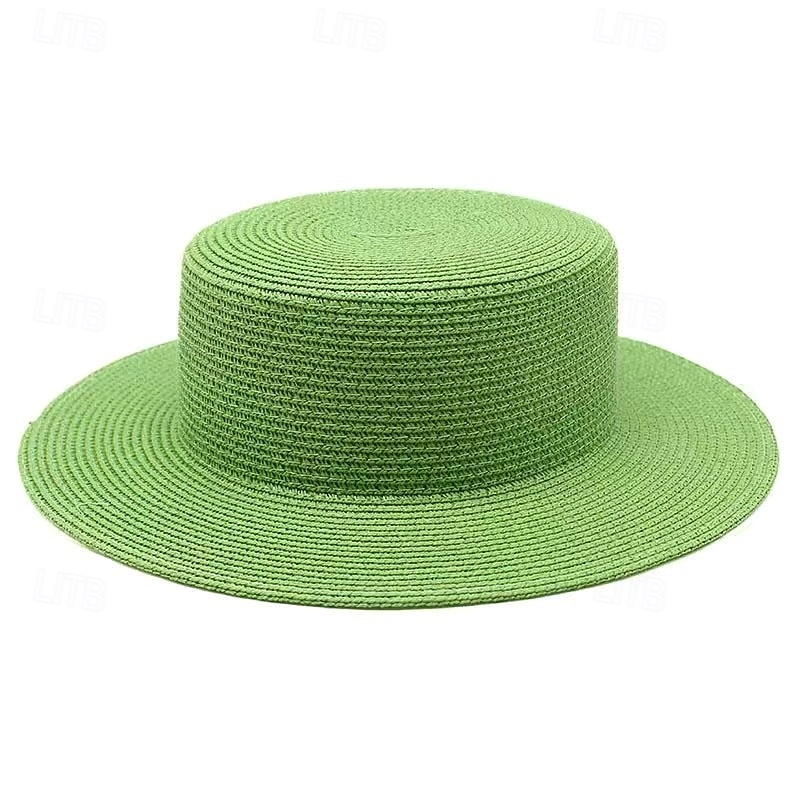 Cappelli Poliestere Cappello di paglia Matrimonio Ferie Tè Corsa di Cavalli Cocktail Vintage Protezione Solare Con Giunzione Copricapo Copricapo del 2026 a $17.49 –P1