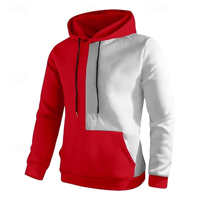 Ανδρικά Φούτερ με Κουκούλα Μαύρο Κίτρινο Ανθισμένο Ροζ Ρουμπίνι Θαλασσί Με Κουκούλα Συνδυασμός Χρωμάτων Κορδόνι Κουρελού Τσέπη Αθλήματα & Ύπαιθρος Καθημερινά Αργίες Πολυεστέρας Κομψό στυλ street 2026 - $29.99 –P13