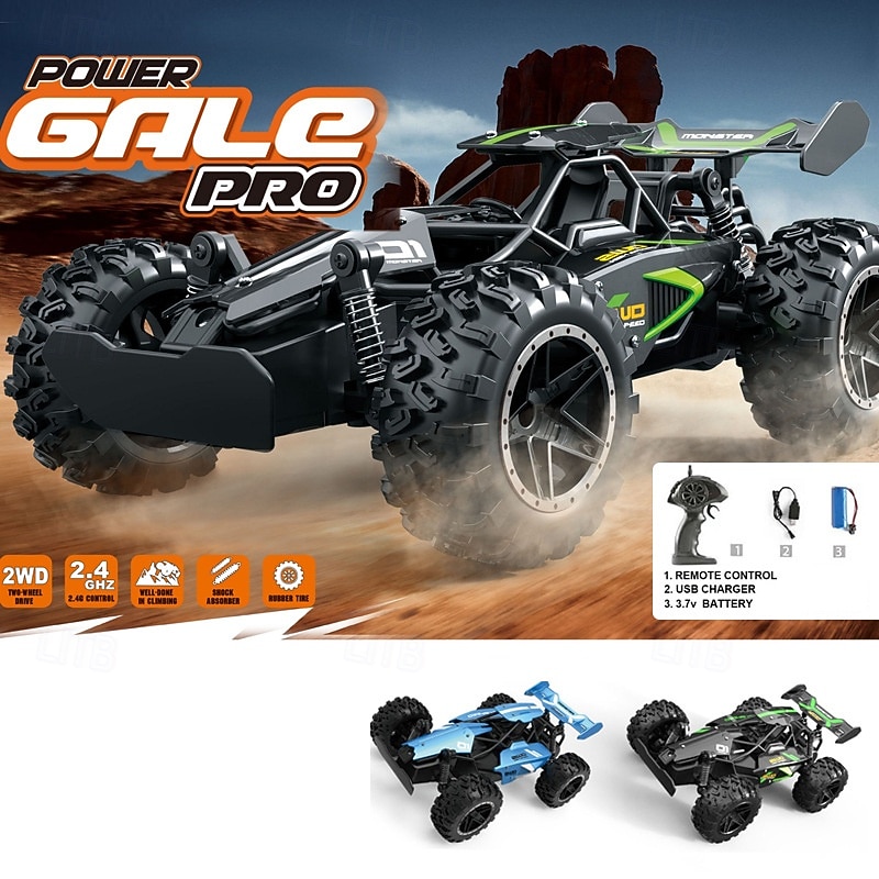 Высокоскоростной радиоуправляемый монстр-трак - масштаб 1:18 2,4 ГГц радиоуправляемый внедорожник с перезаряжаемой батареей - Внедорожное транспортное средство для детей Рождественский подарок 2025 - $68.99 –P5